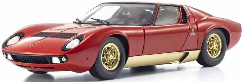 Available To Order – Lamborghini Miura P400 1968 Red Gold 1:18 Kyosho Model (KYO 08314R)