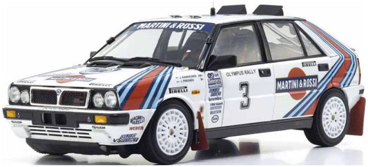 Available to Order – Lancia Delta HF 4WD Olympus Rally 1987 Martini Rossi #3 1:18 (KYO 08960E)
