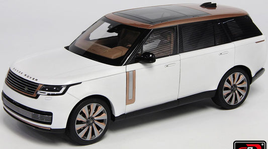 Available to Order – Land Rover Range Rover SV Serenity 2022 White w/Rose gold Roof 1:18 (LCD 18017W)