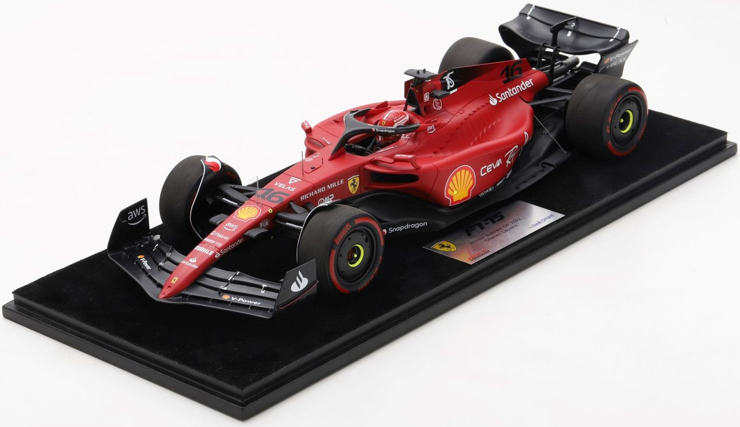 Available To Order – Ferrari F1-75 #16 Winner Bahrain GP 2022 Charles Leclerc 1:18 (LOO 18F1041)
