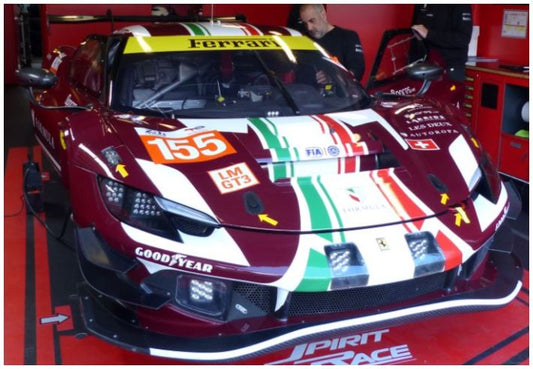 Available To Order – Ferrari 296 GT3 #155 Spirit of Race Le Mans 24H 2024 Laursen/Laursen/Taylor 1:43 (LOO LM186)