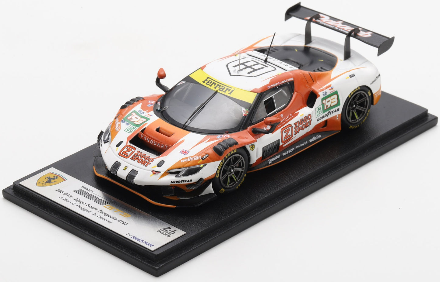 Available To Order – Ferrari 296 LMGT3 #193 Ziggo Sport Tempesta Le Mans 24H 2025 Hui/Froggatt 1:43 (LOO LM197)
