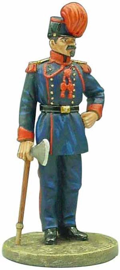 Fireman - full dress - Turin Italy - 1875 1:32 – diecast model