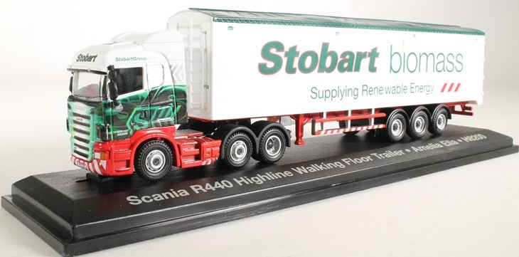 Scania R440 Highline - Walking Floor Trailer - Stobart Biomass 1:76 – diecast model