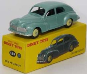 Peugeot 203 (Verde acqua) (24 R) Atlas reproduced 'Dinky' – diecast model