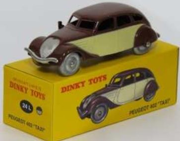Peugeot 402 Taxi (24L) Atlas reproduced 'Dinky' – diecast model
