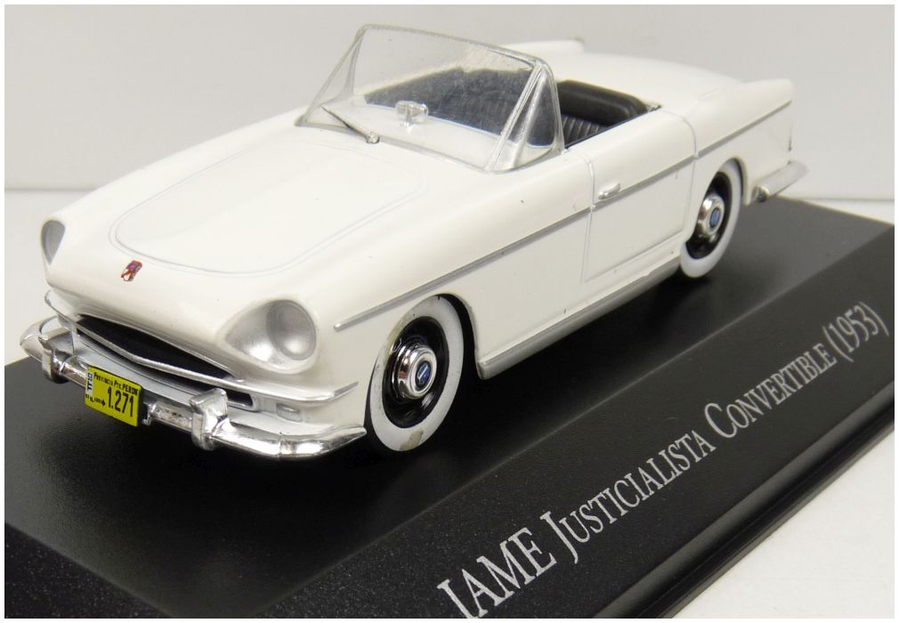 Iame Justiciable Convertible White 1953 Unforgetable cars - Argentina 1:43 – diecast model