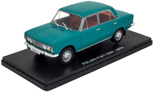 Polski Fiat 125P - Green/Blue - 1:24 Blister can be squashed 1:24 – diecast model
