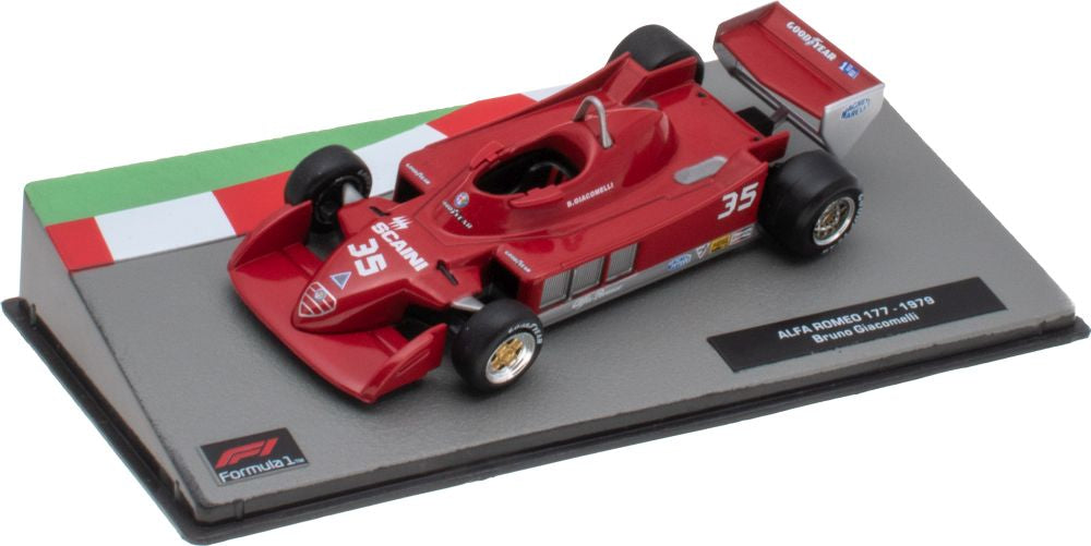 Alfa Romeo 177 - 1979 Bruno Giacomelli F1 Collection - Cased 1:43 – diecast model