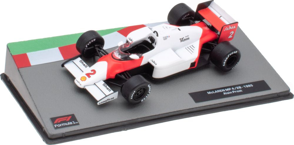 McLaren MP4/2B - 1985 Alain Prost F1 Collection - Cased 1:43 – diecast model
