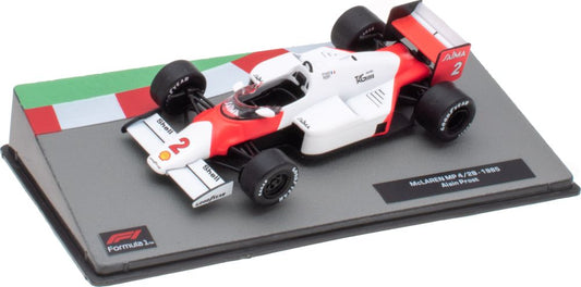 McLaren MP4/2B - 1985 Alain Prost F1 Collection - Cased 1:43 – diecast model