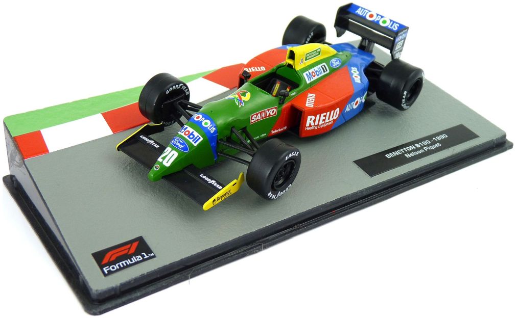 Benetton B190 - 1990 Nelson Piquet F1 Collection - Cased 1:43 – diecast model