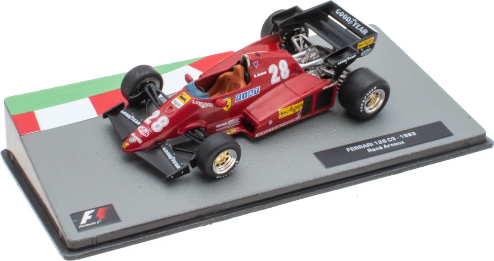Ferrari 126C3 - 1983 Rene Arnoux F1 Collection - Cased 1:43 – diecast model