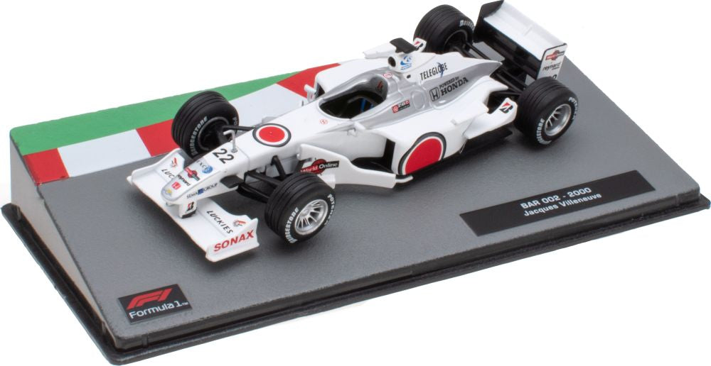 Bar 002 - 2000 Jacques Villeneuve F1 Collection - Cased 1:43 – diecast model