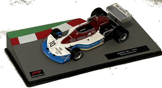 March 761 - 1976 Ronnie Peterson R/W/B F1 Collection - Cased 1:43 – diecast model