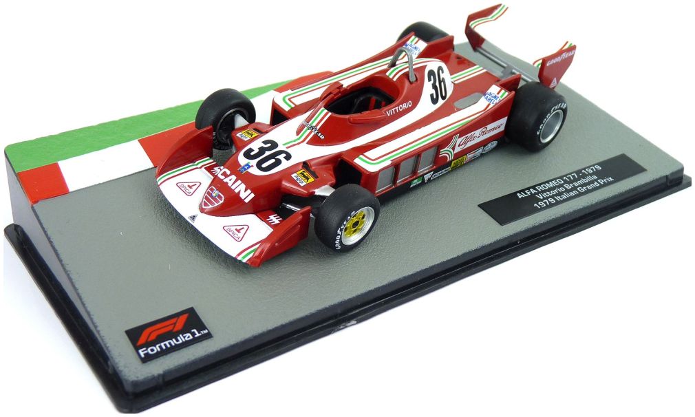 Available To Order – Alfa Romeo 177 - 1979 Vittorio Brambilla F1 Collection - Cased 1:43 Magazine Model Model (MAG NS100)