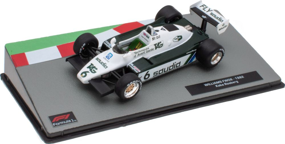Available To Order – Williams FW08 - 1982 Keke Rosberg F1 Collection - Cased 1:43 (MAG NS116)