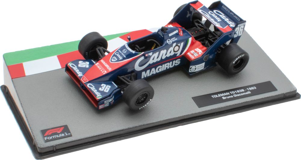 Toleman TG183 - 1983 Bruno Giacomelli F1 Collection - Cased 1:43 – diecast model