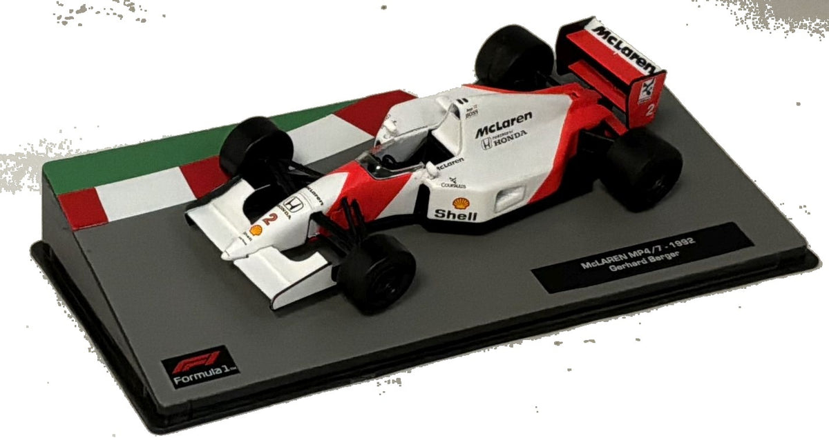 Available To Order – McLaren MP4/7 - 1992 Gerhard Berger F1 Collection - Cased 1:43 (MAG NS153)