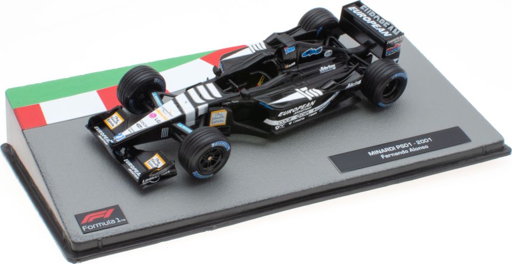 Euro Minardi PS01 - 2001 Fernando Alonso F1 Collection - Cased 1:43 – diecast model