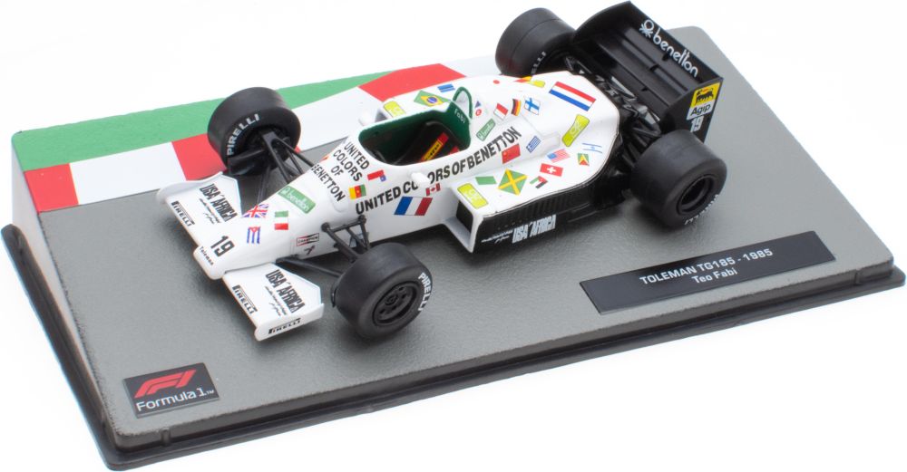 Toleman TG185 - 1985 Teo Fabi F1 Collection - Cased 1:43 – diecast model