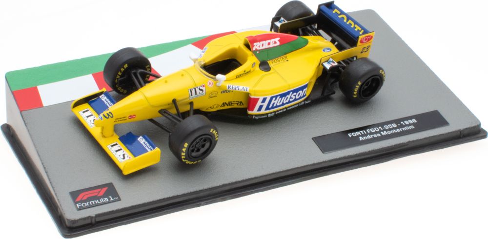 Forti FG01 95B - 1996 Andrea Montermini F1 Collection - Cased 1:43 – diecast model
