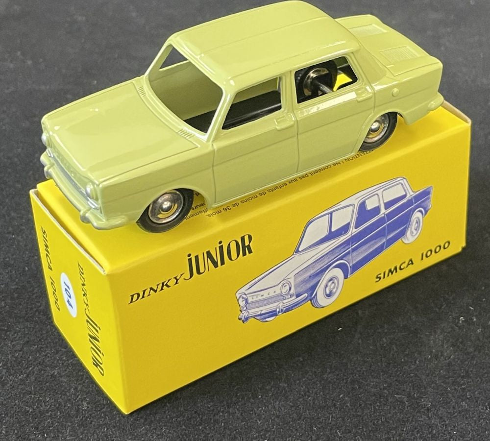Simca 1000 - Olive Green (104) Atlas reproduced 'Dinky' – diecast model