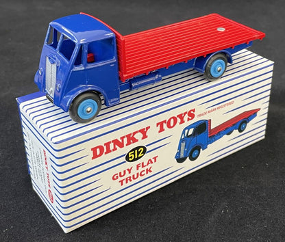 Guy Vixen Flat truck - Blue (512) Atlas reproduced 'Dinky' – diecast model