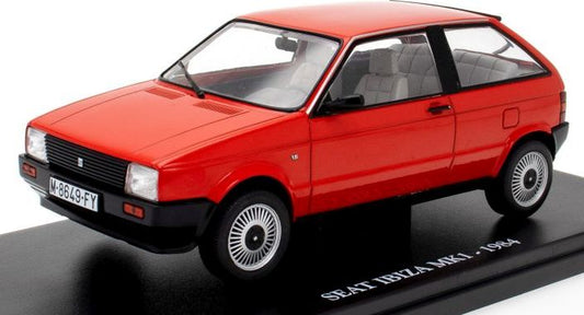 Seat Ibiza MK1 1984 Red 1:24 European Vintage Cars - Cased 1:24 – diecast model