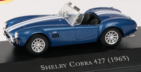 Available To Order – Shelby Cobra 427 (1965) Blue/White stripes American Car Collection 1:43 Magazine Model Model (MAG PPG7)