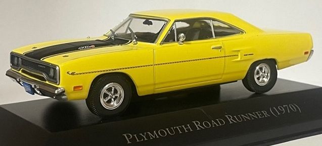 Available To Order – Plymouth Road Runner (1970) – Yellow American Car Collection - Cased 1:43 (MAG PPG9)