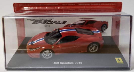 Available To Order – Ferrari 458 Speciale 2013 - Red - Stripes Ferrari Collection - cases 1:43 (MAG PQ10)