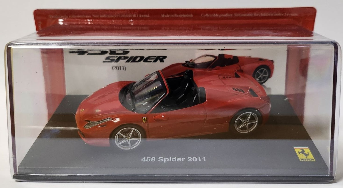 Ferrari 458 Spider 2011 - Red Ferrari Collection - cases 1:43 – diecast model