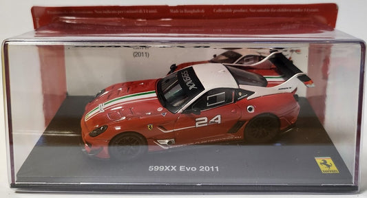Ferrari 599XX Evo 2011 - Red/Stripes # 24 Ferrari Collection - cases 1:43 – diecast model
