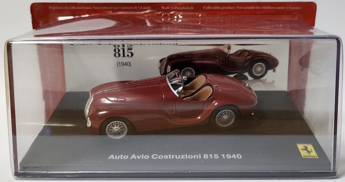 Ferrari Auto Avio Costruzioni 815 1940 Burgundy Ferrari Collection - cases 1:43 – diecast model