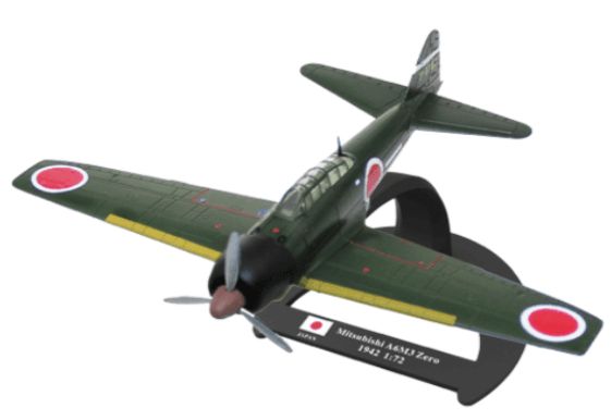 Mitsubishi A6M3 Zero (1942) Aviation of WW2 1:72 – diecast model