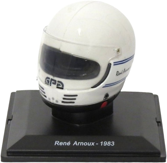Available To Order – Rene Arnoux #28 Scuderia Ferrari 126C3 F1 1983 Helmet 1:5 (MAG PV14)