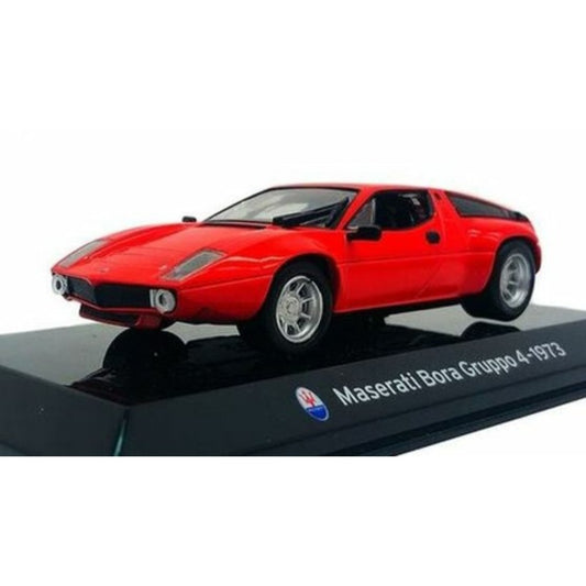 MAGPFG2 - 1:43 Maserati Bora Gruppo 4-1973 Red Cased - Supercar Collection BASEMENT Model