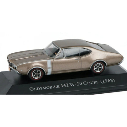 MAGPP32 - 1:43 Oldsmobile 442 W-30 Coupe 1968 Brown Mode - American Car Collection BASEMENT Model