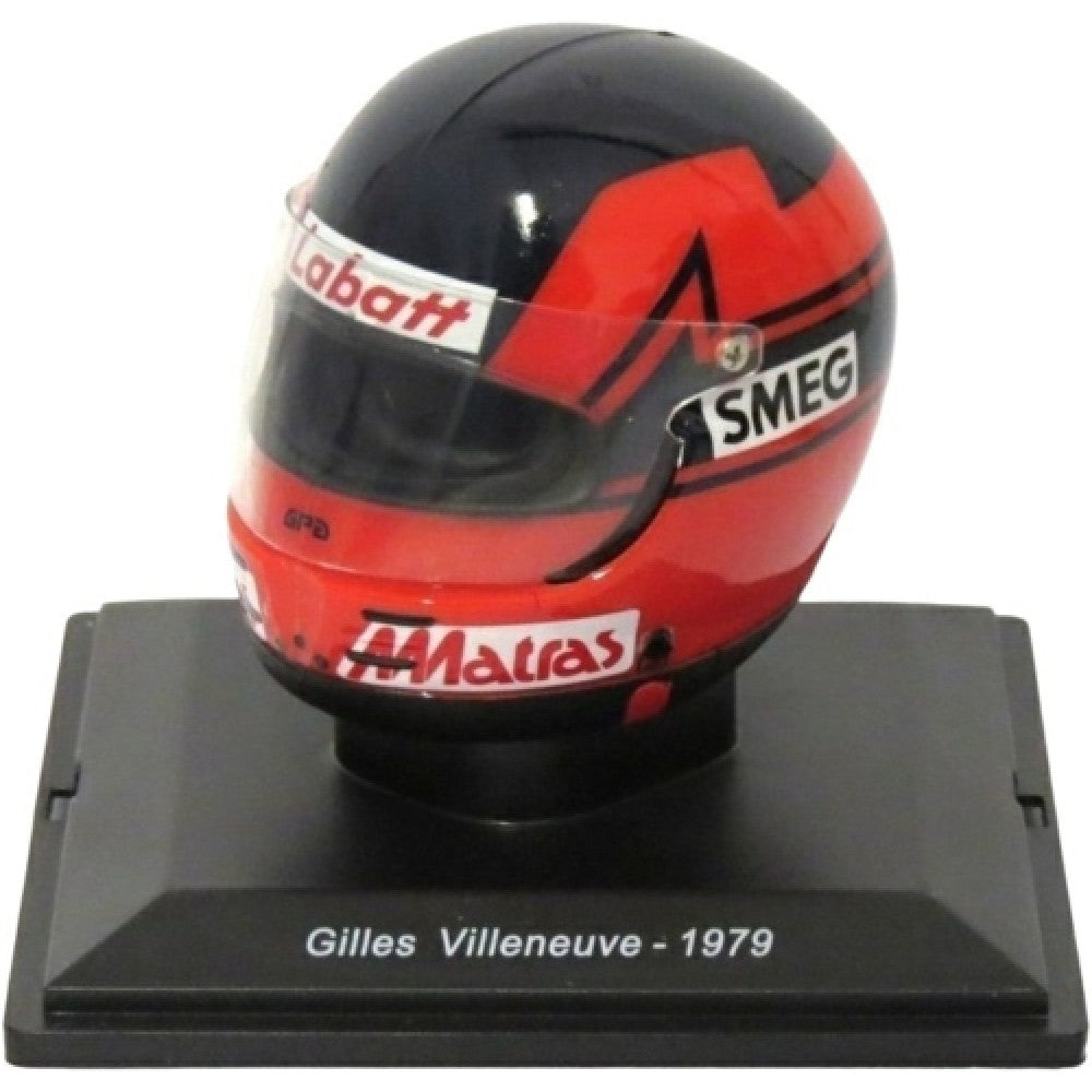 Available To Order – MAGPV04 - 1:5 GILLES VILLENEUVE - 1979 FERRARI F1 HELMET COLLECTION - CASED BASEMENT Model (MAGPV04)