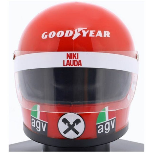 Available to Order – 1/5 Niki Lauda Ferrari No.12 F1 World Champion 1975 Helmet Model (magpv06) Magazine Model (MAGPV06)