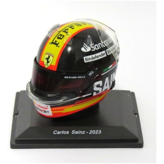 Available To Order – MAGPV83 - 1:5 CARLOS SAINZ - 2023 GRAN PREMIO D'ITALIA FERRARI F1 HELMET COLLECTION BASEMENT Model (MAGPV83)