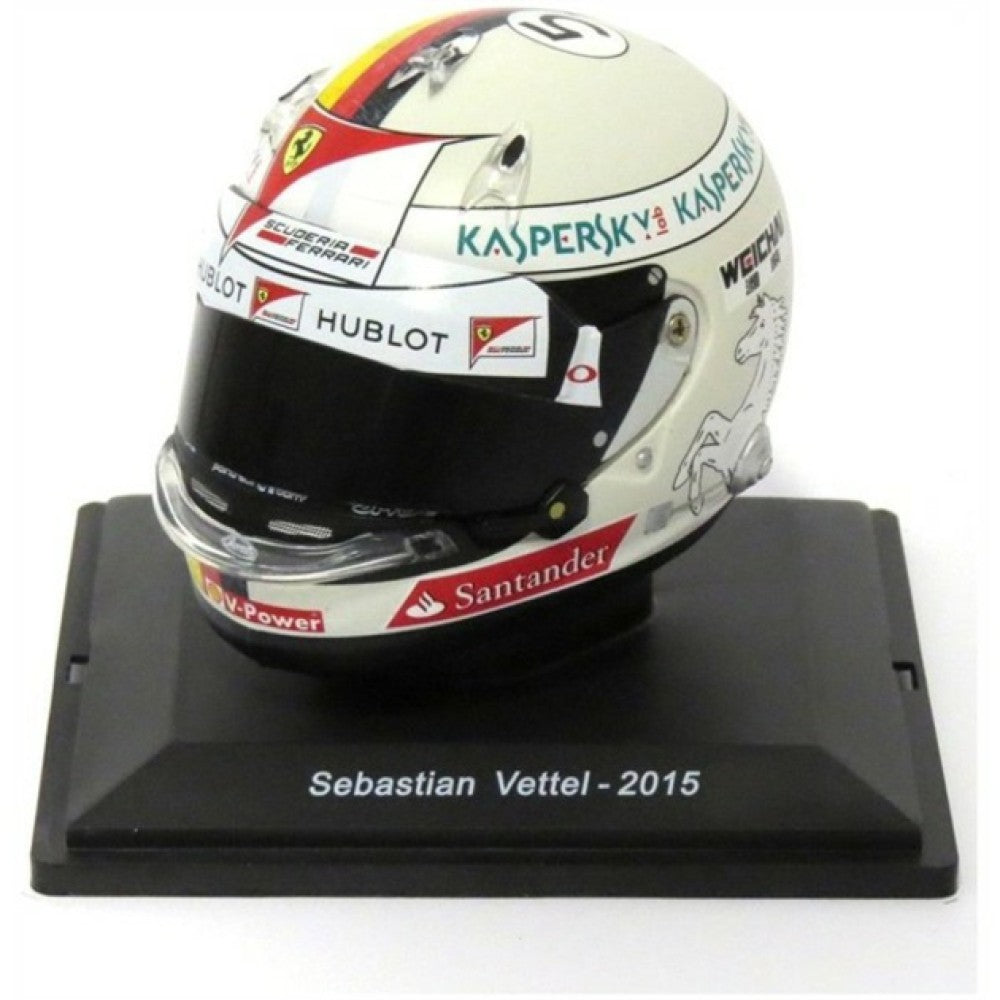 Available To Order – MAGPV96 - 1:5 SEBASTIAN VETTEL - 2015 FERRARI F1 HELMET COLLECTION BASEMENT Model (MAGPV96)