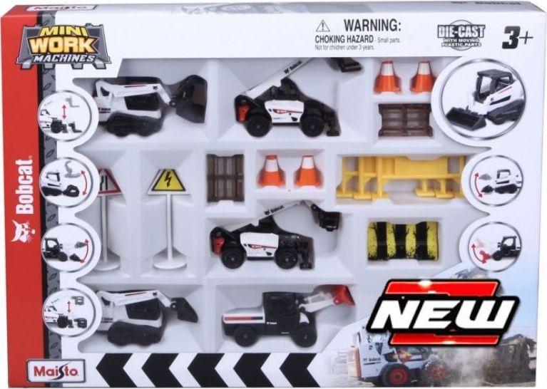 Available to Order – Bobcat 5 Pack + Accessories Set Mini Work Machine (MAI 12436)
