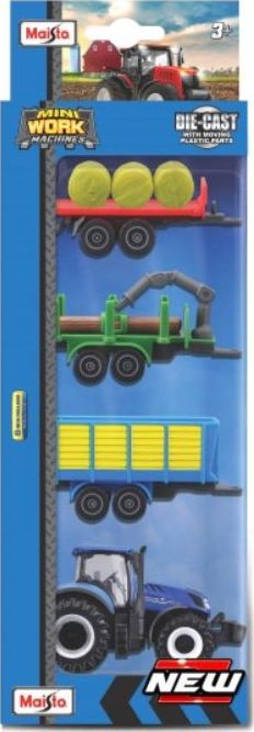 Available to Order – New Holland Mini Work Machines Farm 4 Pack Set 3" (MAI 12563N)
