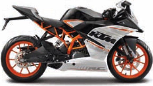 Available to Order – KTM RC390 - Black/White/Orange 1:18 (MAI 14175)