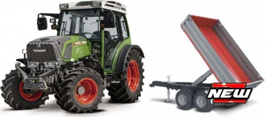 Available to Order – Fendt 209 Tractor w/Tipping Trailer Mini Work Machine (MAI 15590FT)