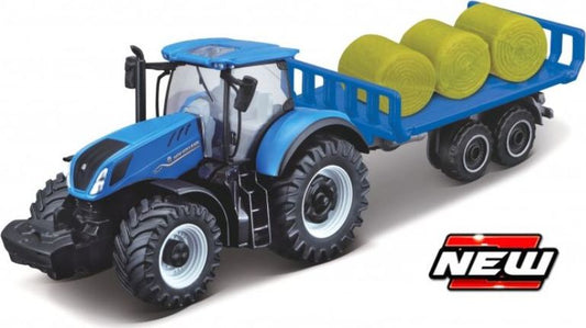 Available to Order – New Holland T7.315 HD w/Bale Trailer Mini Work Machine 3" (MAI 15590NB)
