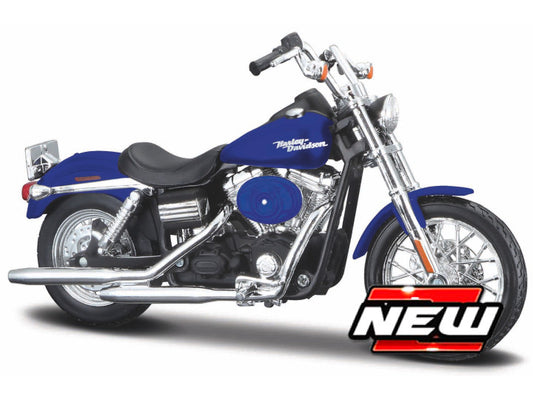 Available To Order – Harley Davidson Dyna Street Bob 2006 Blue Metallic 1:18 Maisto Model (MAI 23103)