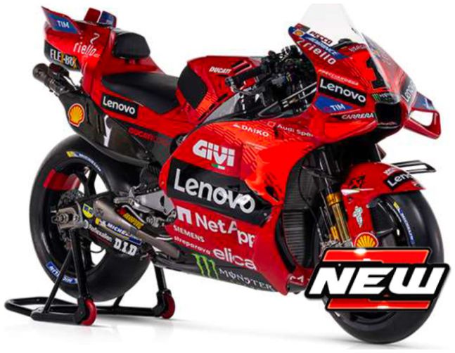 Available To Order – Ducati Desmosedici Lenovo #1 Francesco Bagnaia Moto GP 2024 1:18 (MAI 36398B)